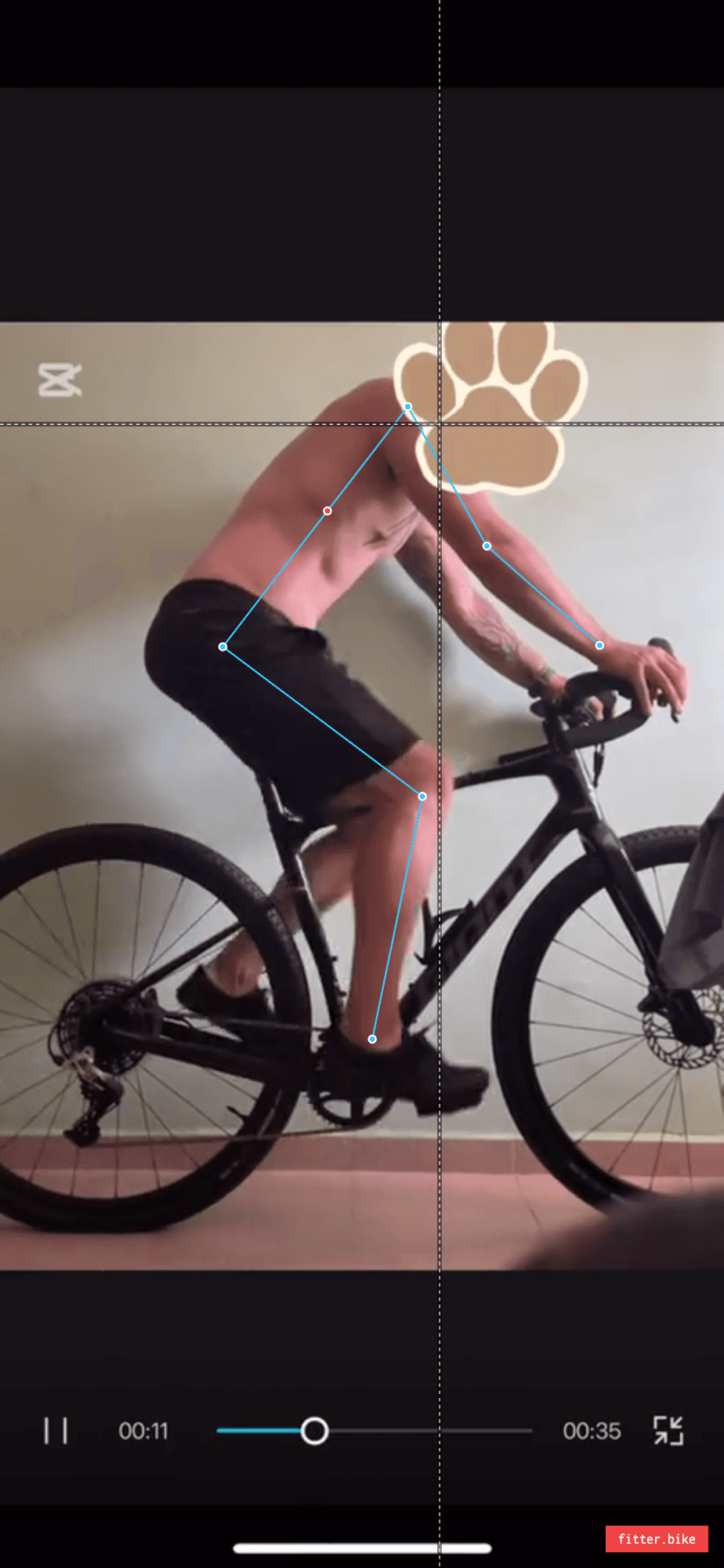 Bike fit analysis snapshot